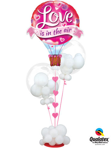 Bouquet Nubes Organicas "Love is in the Air" de 42" pulgs. metálico con nubes en burbujas.