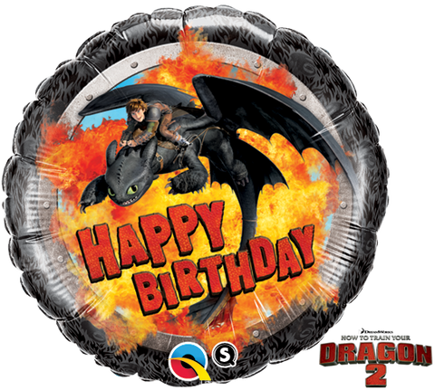 18" Redondo, Hiccup & Toothless, How To Train Your Dragon 2, Happy Birthday
