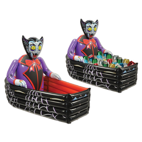 Inflatable Vampire & Coffin Cooler, Size 3' 6"W x 30"H