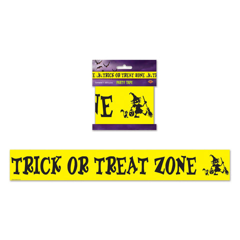 Trick Or Treat Zone Party Tape, Size 3" x 20'
