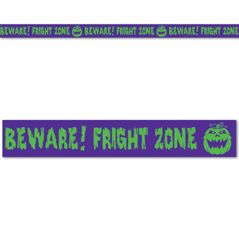 Beware! Fright Zone Party Tape, Size 3" x 20'