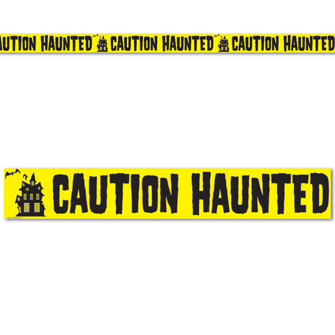 Caution Haunted Party Tape, Size 3" x 20'