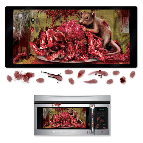 Rat Explosion Microwave Door Decoration, Size 12" x 24" Sh