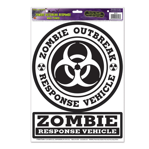 Zombie Outbreak Response Peel 'N Place, Size 12" x 17" Sh