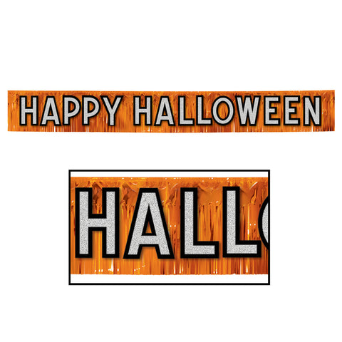 Metallic Happy Halloween Banner, Size 10" x 9'