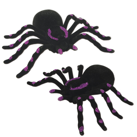 Glittered Spiders, Size 5½"