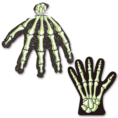 Skeleton Hand Treat Bolsitas, Size 9" x 11"