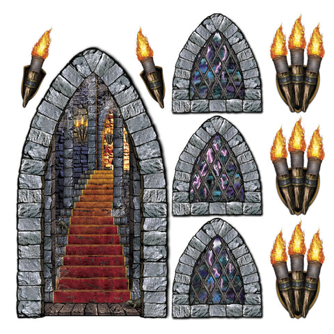 Stairway, Window & Torch Props, Size 18"-60"