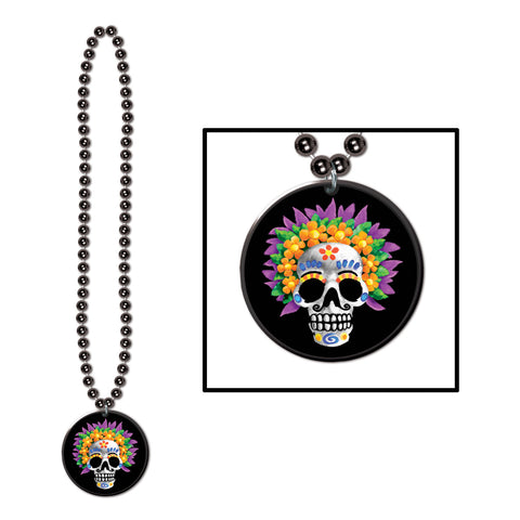 Collares w/Day Of The Dead Medallion, Size 33"
