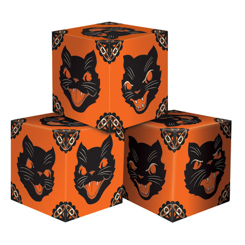 Halloween Cat Favor Boxes, Size 3¼" x 3¼"