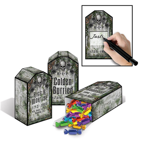 Tombstone Favor Boxes, Size 4" x 7"