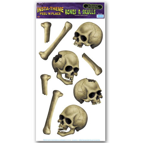Skulls & Bones Peel 'N Place, Size 12" x 24" Sh