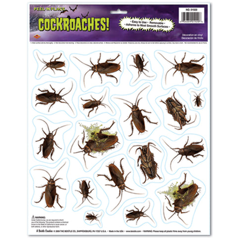 Cockroaches Peel 'N Place, Size 12" x 15" Sh