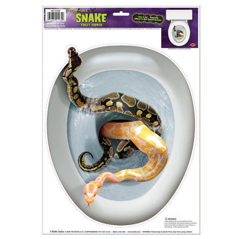 Snake Toilet Topper Peel 'N Place, Size 12" x 17" Sh