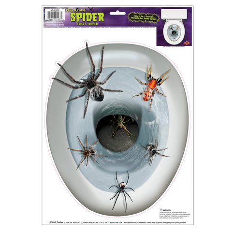 Spider Toilet Topper Peel 'N Place, Size 12" x 17" Sh
