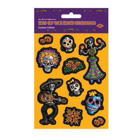 Day Of The Dead Calcomanias, Size 4¾" x 7½"