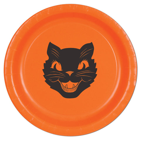 Halloween Cat Plates, Size 9"