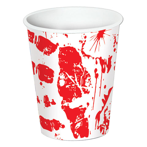 Bloody Handprints Cups, Size 9 Oz