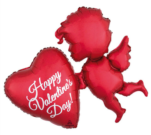 34” Shaped, San Valentin, Diseño Red Cupid