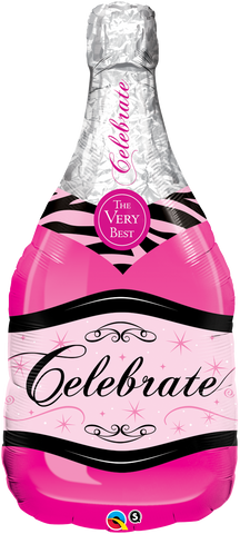 39" Botella de Champan, Rosa, Celebrate