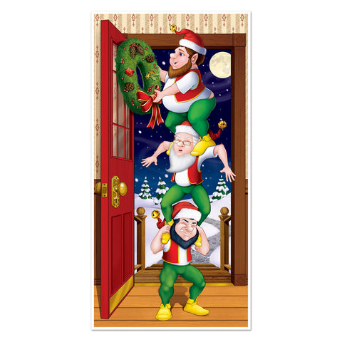 Christmas Elves Door Cover, Size 30" x 5'