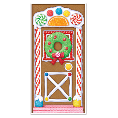 Gingerbread House Door Cover, Size 30" x 5'