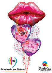 Labios Gigantes, Corazones y Kisses to My Valentine y latex de corazones