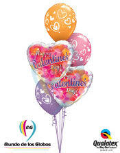 Happy Valentines Day Corazones Multicolores
