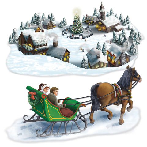 Holiday Village & Sleigh Ride Props, Size 4' 7" & 4' 10"