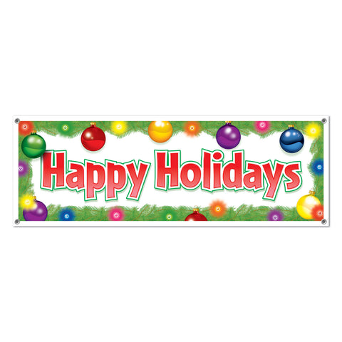 Happy Holidays Sign Banner, Size 5' x 21"