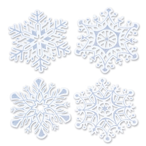 Glittered Snowflake Recortes, Size 14"