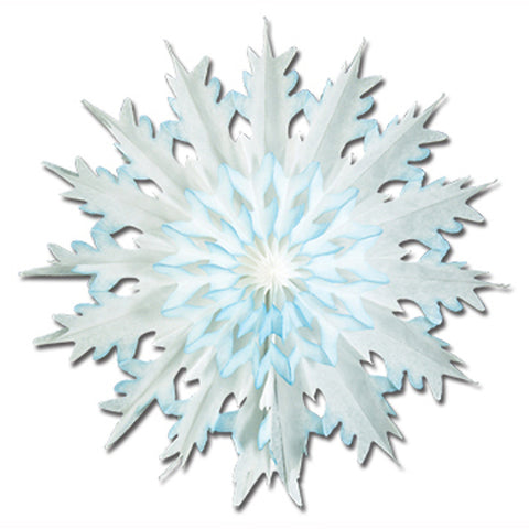 Pkgd Dip-Dyed Snowflakes, Size 17"