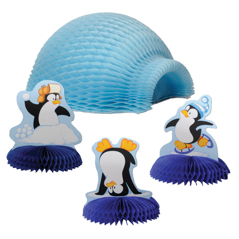 Tabletop Igloo w/Penguins, Size 4" & 9"