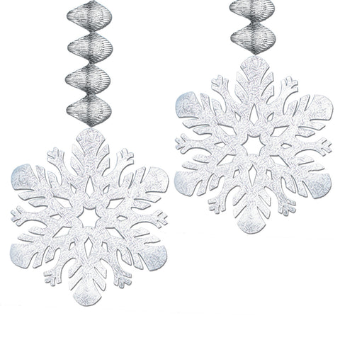Foil Snowflake Danglers, Size 30"