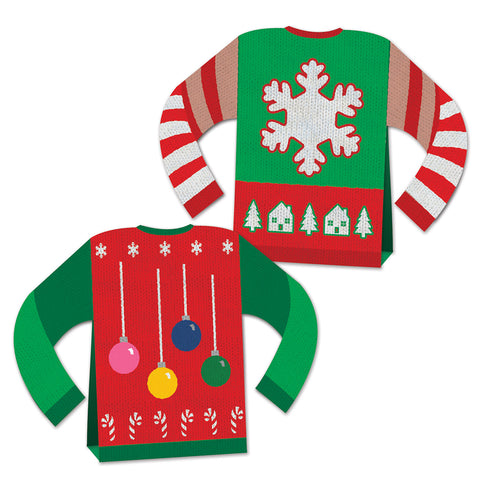 3-D Ugly Sweater Centerpiece, Size 8"