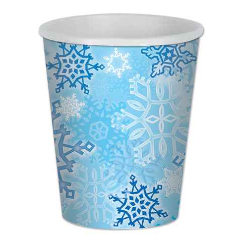 Snowflake Beverage Cups, Size 9 Oz