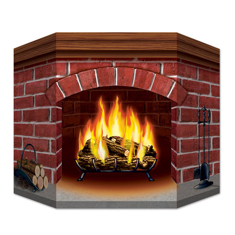 Brick Fireplace Stand-Up, Size 3' 1" x 25"