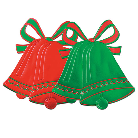Foil Christmas Bell Silhouettes, Size 16½"