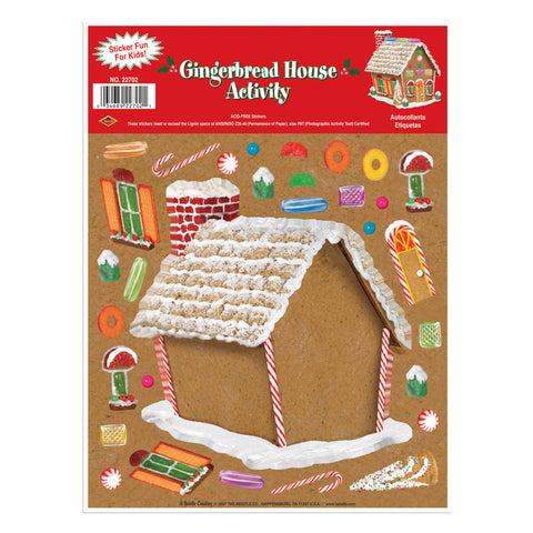 Gingerbread House Sticker Activity, Size 9" x 12" Sh
