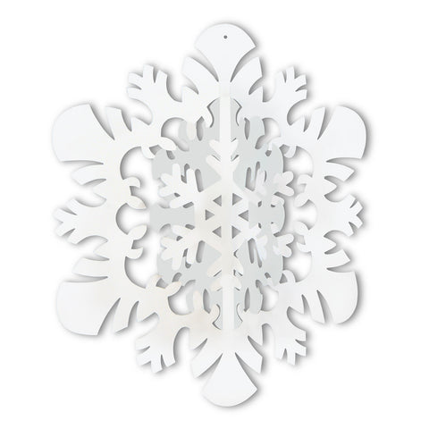 3-D Hanging Snowflake, Size 14"