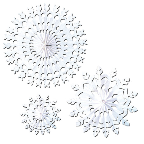 White Tissue Snowflakes, Size 15"