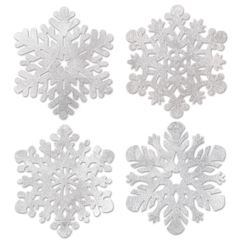 Foil Snowflake Recortes, Size 14"