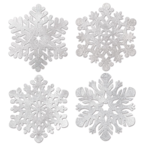 Pkgd Foil Snowflake Recortes, Size 14"
