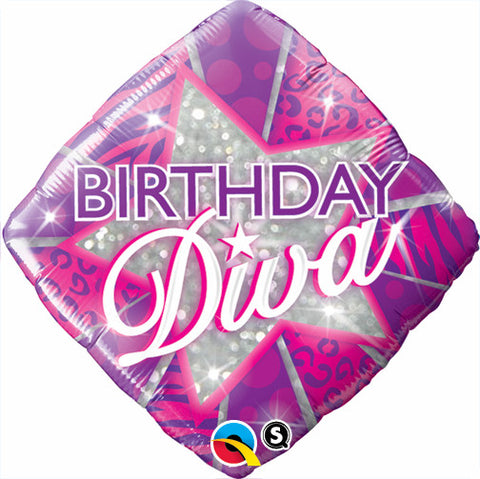 18" Diamante, Happy Birthday, Diva