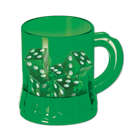 St Pat's  Mug Shot  w/Dice, Size 3 Oz