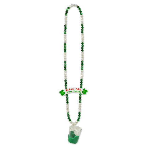 Collares w/Shot Glass & Banner Bead, Size 39"/2 Oz