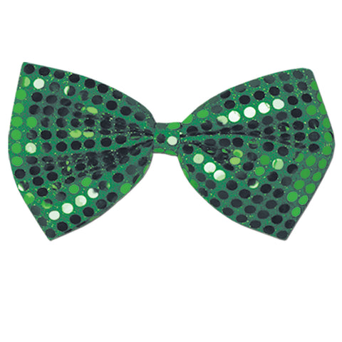 Green Glitz 'N Gleam Bow Tie, Size 4¼" x 7"