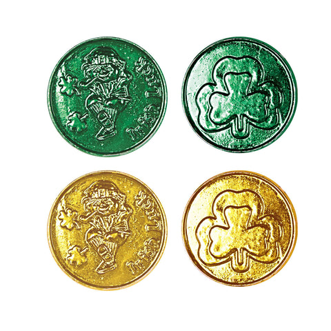 Lucky Leprechaun Plastic Coins, Size 1½"