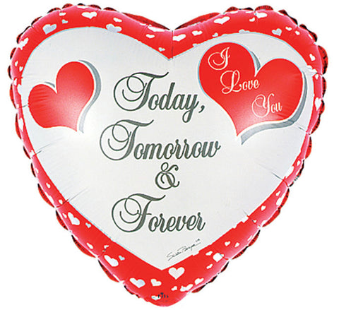 17" Corazón, Amor, Diseño Today Tomorrow & Forever Heart Shape