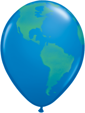 Redondo Azul con Diseño de Planeta Tierra